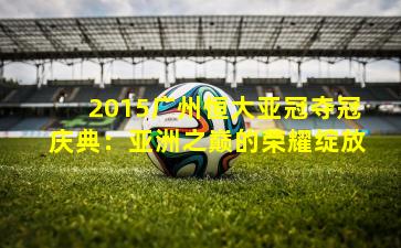 2015广州恒大亚冠夺冠庆典：亚洲之巅的荣耀绽放