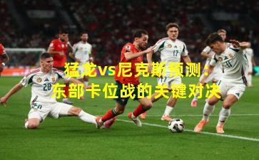 猛龙vs尼克斯预测：东部卡位战的关键对决